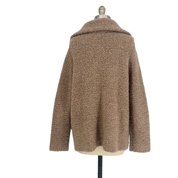 Lands' End Boucle Collared Cardigan Sweater Womens XL Chunky Wool Blend - Picture 3 of 9